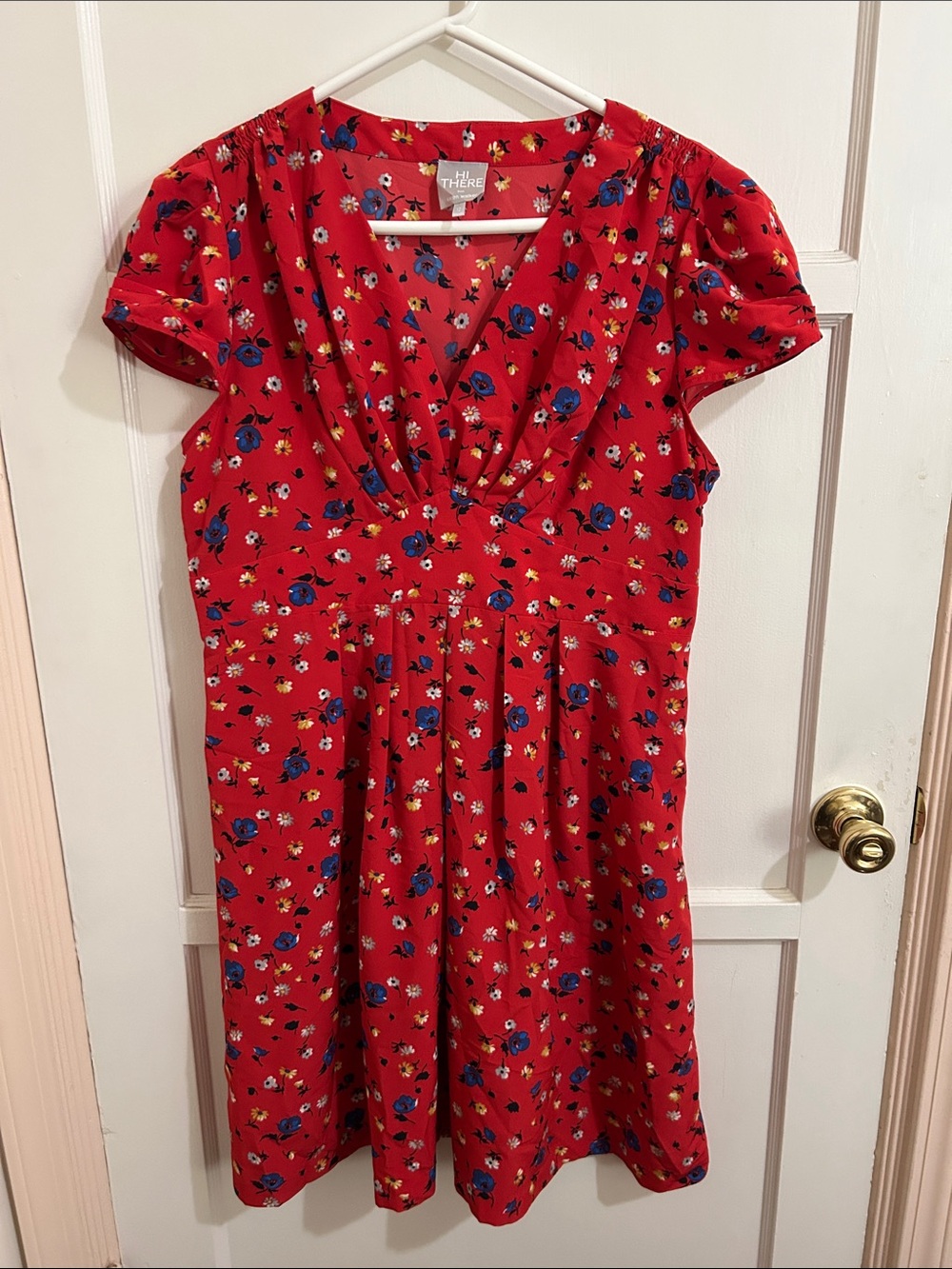 Floral Red Retro Hi There Karen Walker Dress sz 12